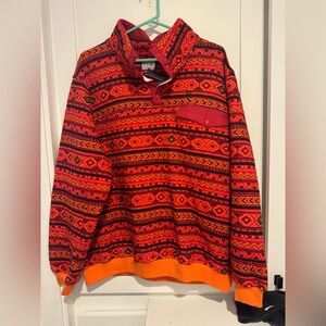 Men's Vibrant Patterned Zip-Up Sweater